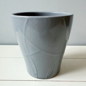 Gray Textured Ceramic Vase
